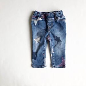 Babygap star print denim jeggings VGUC 12-18m